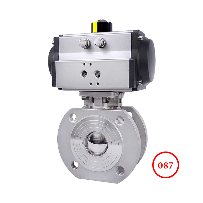 气动对夹意式薄型球阀单作用气缸 pneumatic wafer thin ball valve SC Q671F-16