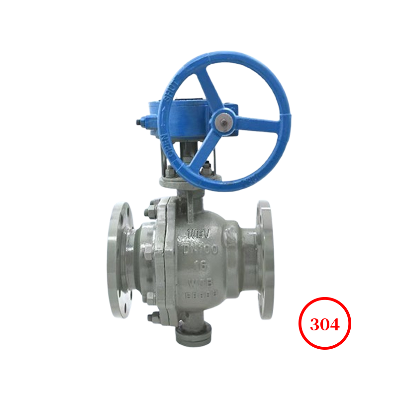 Heavy type Q47/Q347F-16 HG flange TB ball valve (with worm) fixed by the Ministry of Chemical Industry