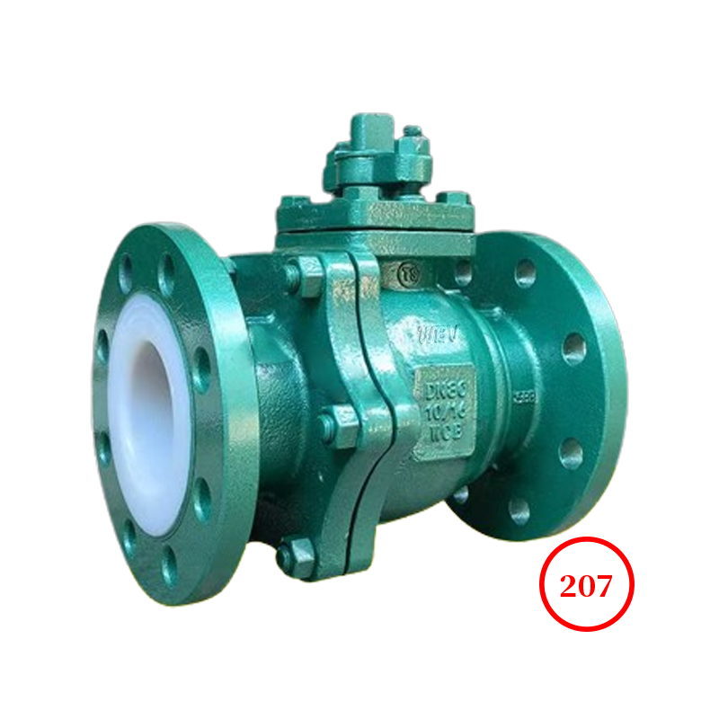 化工部法兰衬氟球阀CCC认证 HG flange fluorine lined ball valve.3C 耐温180℃