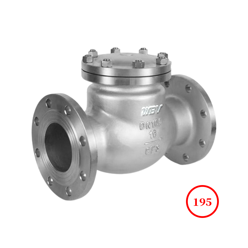 不锈钢法兰旋启式止回阀 s.s flange swing check valve H44H-16/25