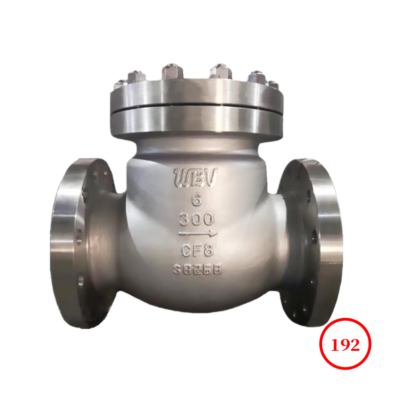 不锈钢美标法兰旋启式止回阀 s.s ANSI flange swing check valve H44W-300LB